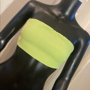 Superdown FUN Lime Green Strapless Tube Top NWTs